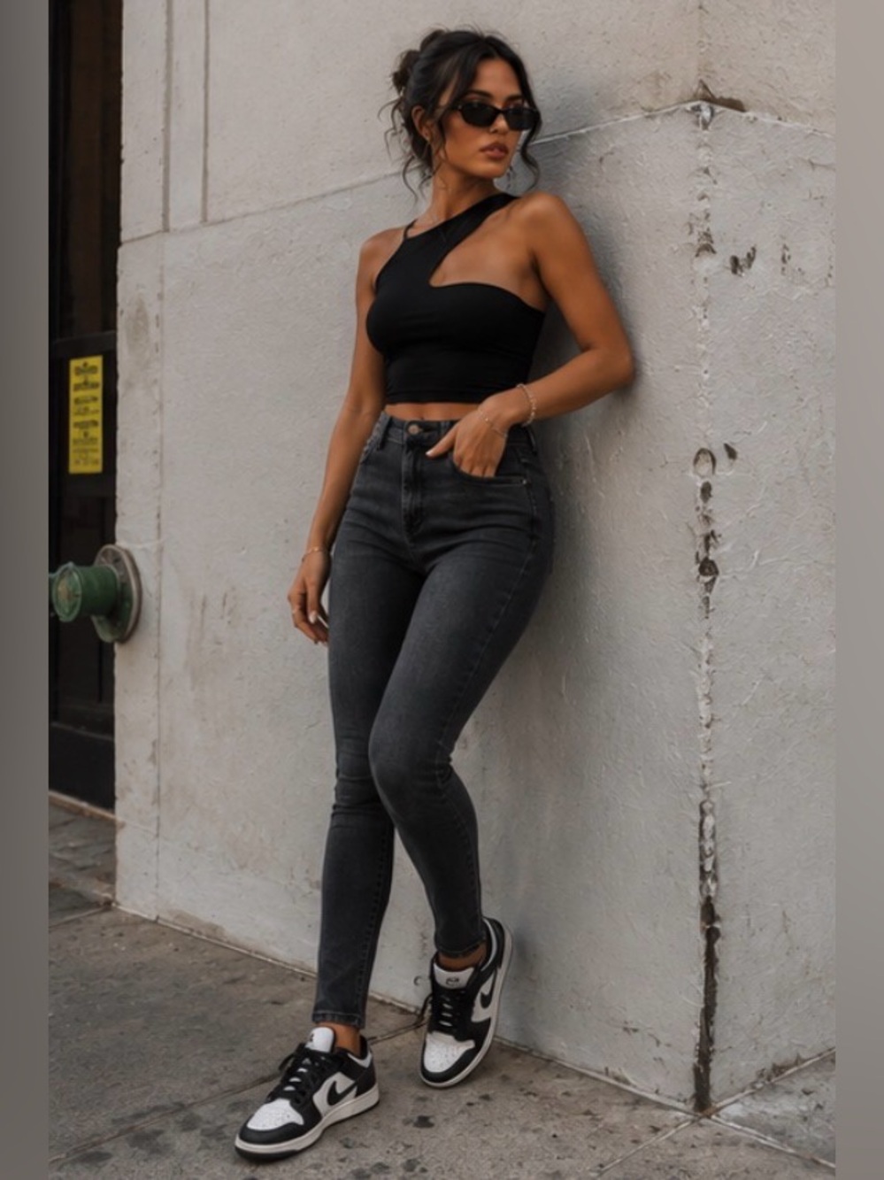 7 for all mankind Y2K edgy streetwear the Aubrey High-Rise Wash Skinny Jean